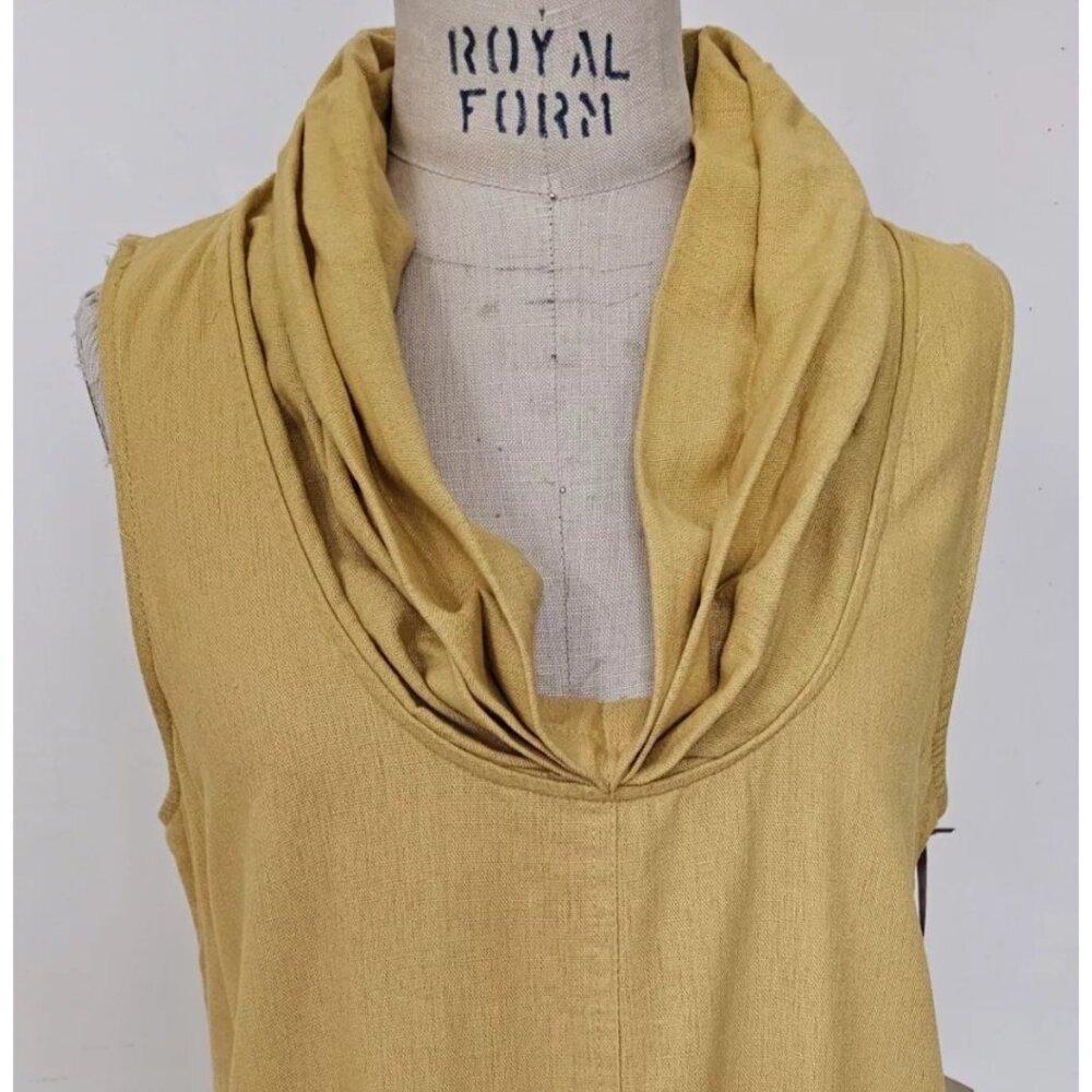 Cynthia Rowley Sleeveless  Linen Blend Pleated Pullon Dress. Sz M, NWT